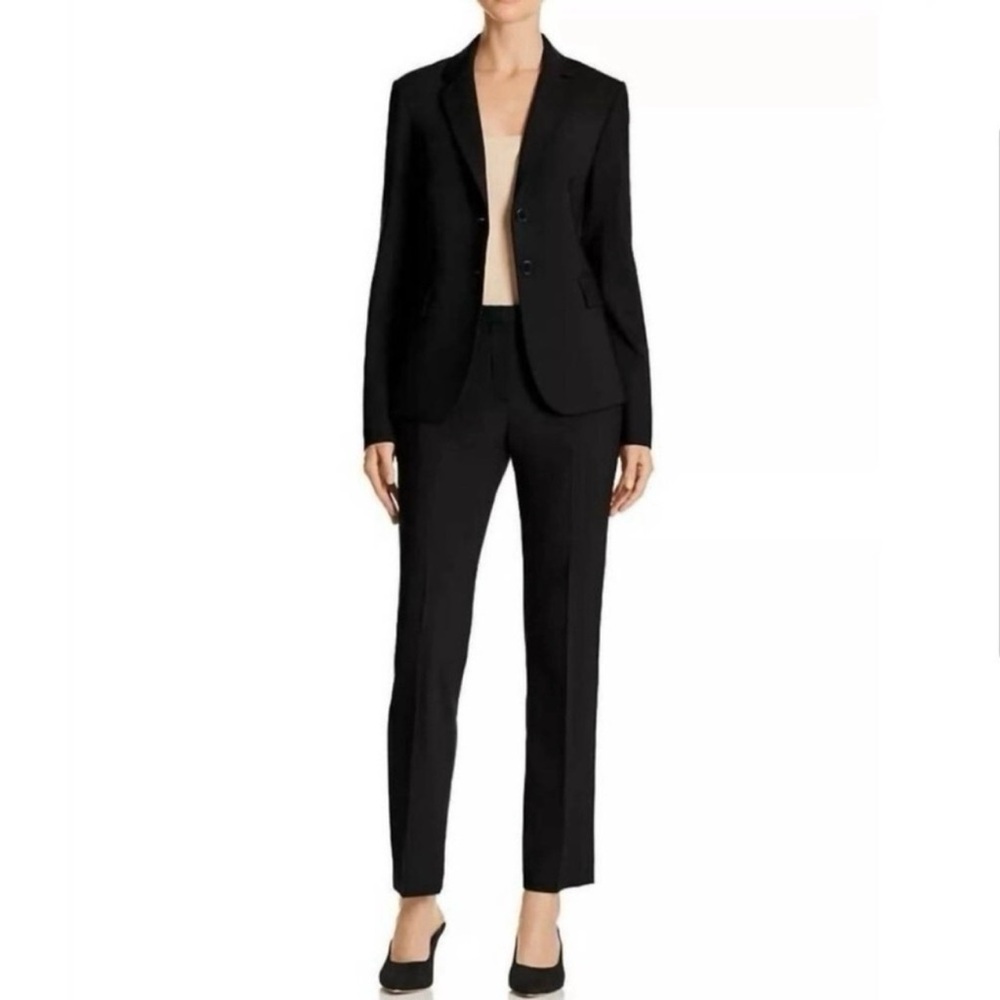 Theory Hartsdale Straight Leg Black Dress Trousers Size 12